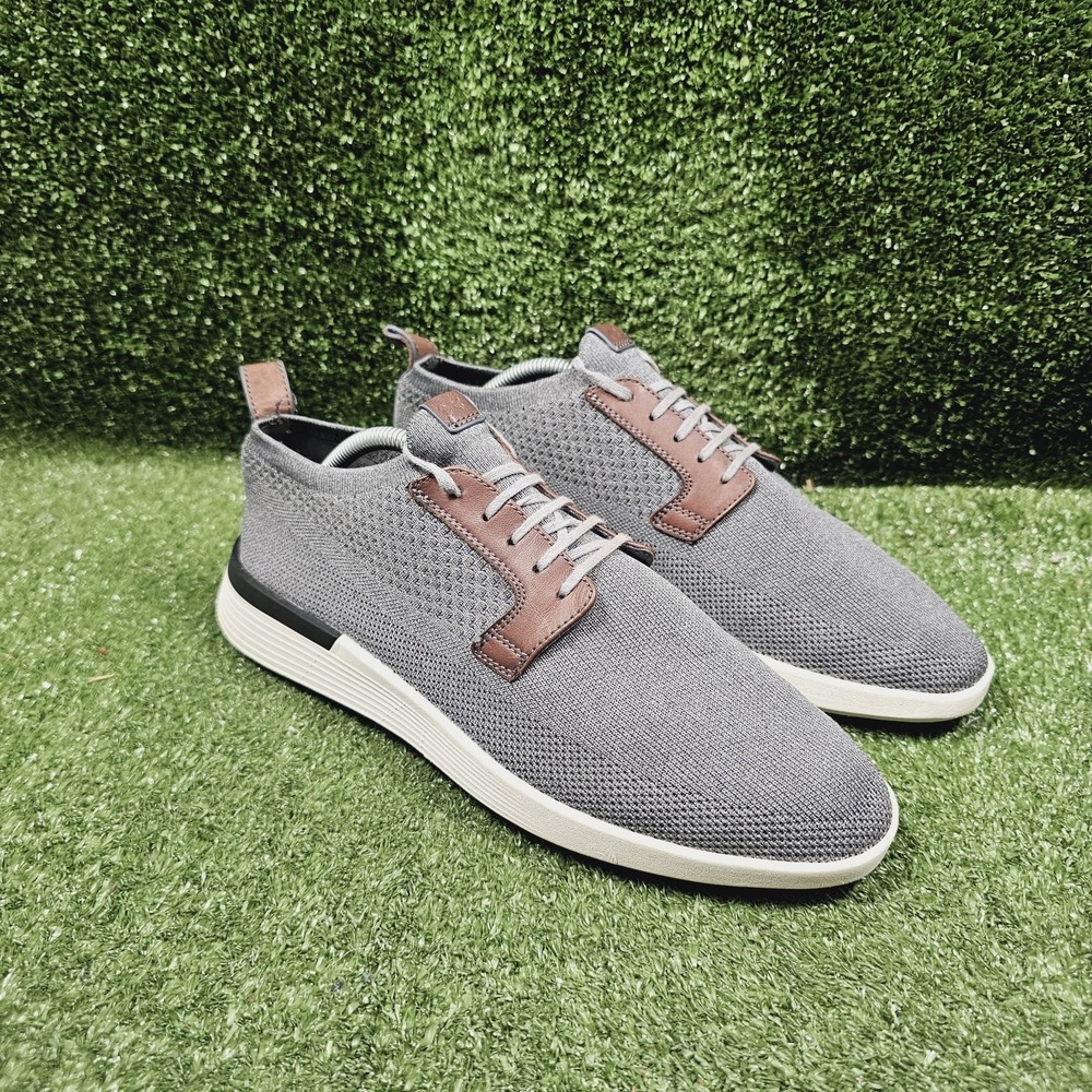Wolf & Shepherd Swiftknit Derby Grey Knit White Casual Sneakers Mens Size 9